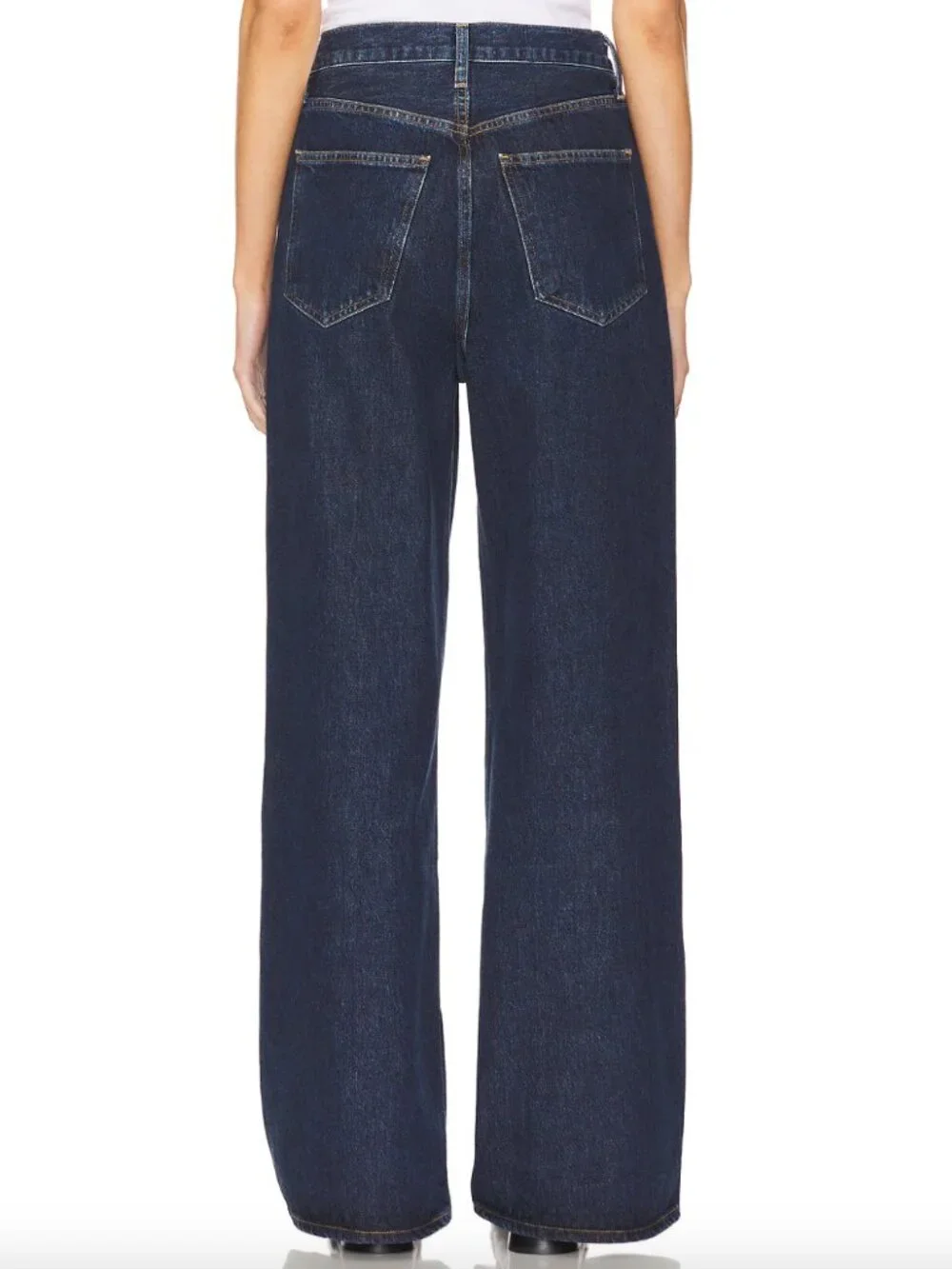 AGOLDE Dame Jean in Pendulum Blue Dark Wash Denim 28